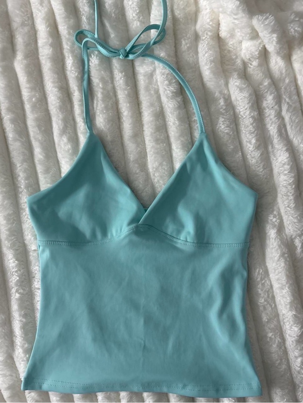 Brandy Melville Aqua Halter Camisole